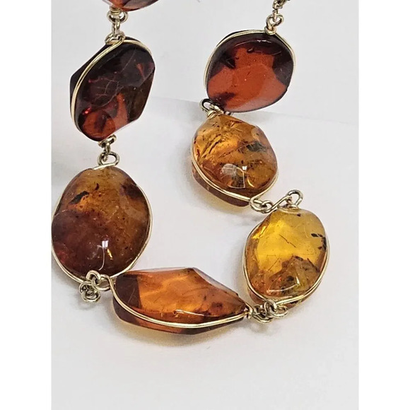 Vintage Handmade Delicate Large Amber Necklace [Variable Sizes] *Read Desc* - Picture 5 of 12